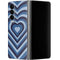 Blue Heart Pattern Galaxy Z Fold4 5G Skin